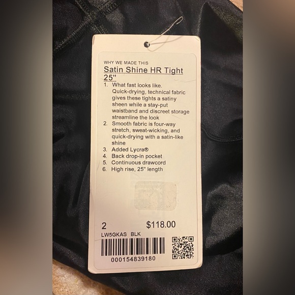 NWT Lululemon Satin Shine High-Rise Tight 25"
Black - Picture 8 of 8